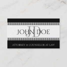 Attorney Lawyer Law Firm Monogram Platinum Diamond Visitenkarte