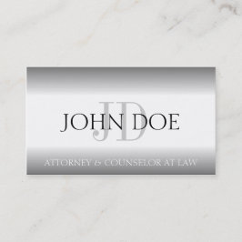Attorney Lawyer Law Firm Monogram Silver Fade Visitenkarte