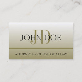 Attorney Lawyer Law Firm Office Monogram Gold Fade Visitenkarte
