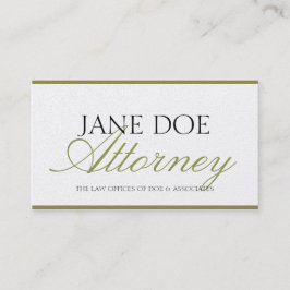 Attorney Lawyer Law Firm Script Gold Paper Visitenkarte