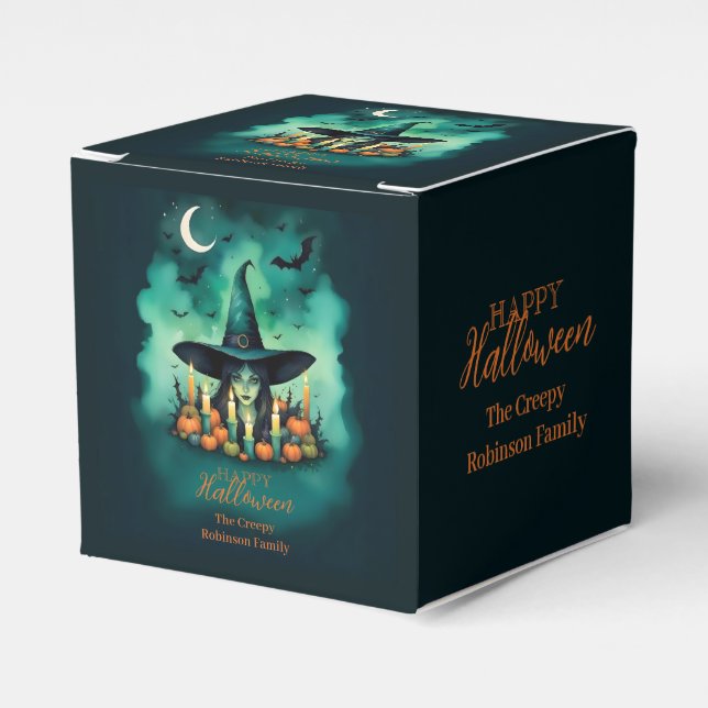 Attractive & Mystical Halloween Witch Conjures Geschenkschachtel (Vorderseite)