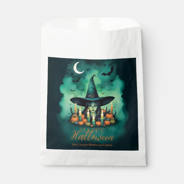 Attractive & Mystical Halloween Witch Conjures Geschenktütchen (Vorderseite)