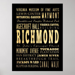 Attraktionen & berühmte Orte Richmond, Virginia Poster