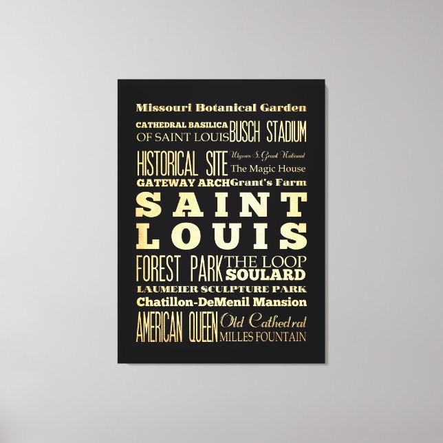 Attraktionen und berühmte Orte von Saint-Louis Leinwanddruck (Vorderseite)
