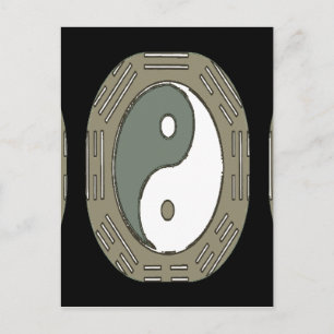 Attraktionsgesetz - Ying Yang Postkarte
