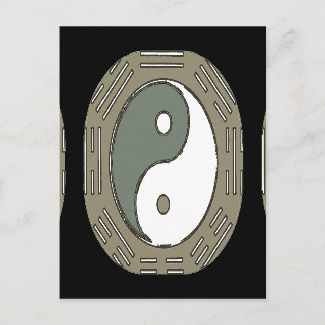 Attraktionsgesetz - Ying Yang Postkarte (Vorderseite)