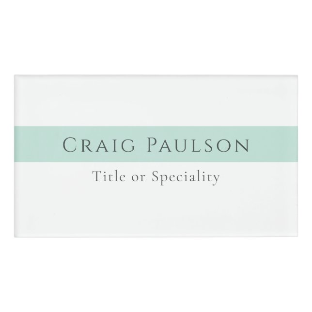 Attraktiv einfach Schlicht Beruflich modern Namenschild (Vorderseite)