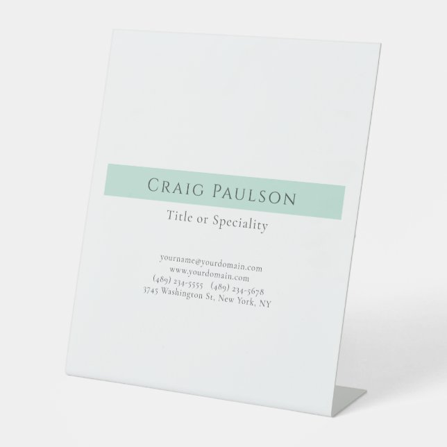 Attraktiv einfach Schlicht Beruflich modern Sockelschild (Vorderseite)