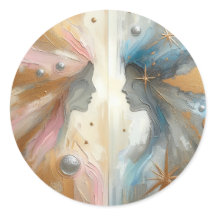 Attraktive Abstrakte Impressionismus Art Sticker