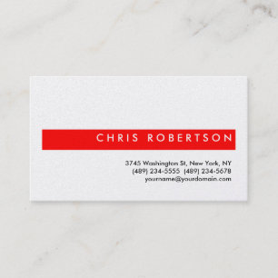 Attraktive, charmante Red Strip Business Card Visitenkarte