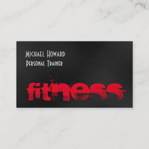 Attraktive, einzigartige Black Gray Red Personal T Visitenkarte