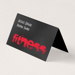 Attraktive, einzigartige Black Gray Red Personal T Visitenkarten