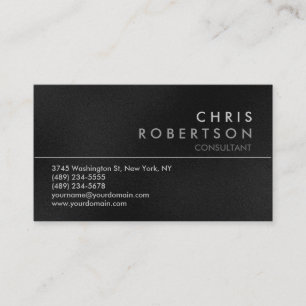 Attraktive Grau Modern Business Card Visitenkarte