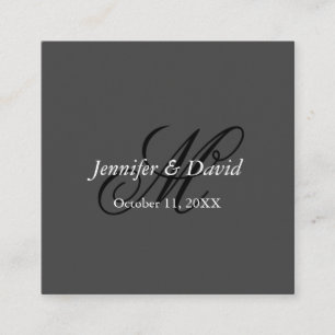 Attraktive Kalligrafie-Monogramm-Hochzeit Begleitkarte