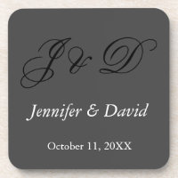 Attraktive kalligraphische Script Monogram Wedding