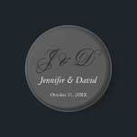 Attraktive kalligraphische Script Monogram Wedding Magnet<br><div class="desc">Schlichte Minimalistische moderne Designs. Sie sind alle einfach,  modern,  attraktiv.</div>