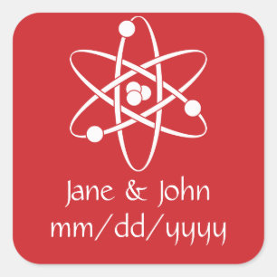 Attraktive Kräfte im Kirschsticker Quadratischer Aufkleber