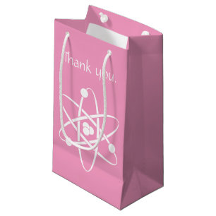 Attraktive Kräfte in der pinkfarbenen Gifttasche Kleine Geschenktüte