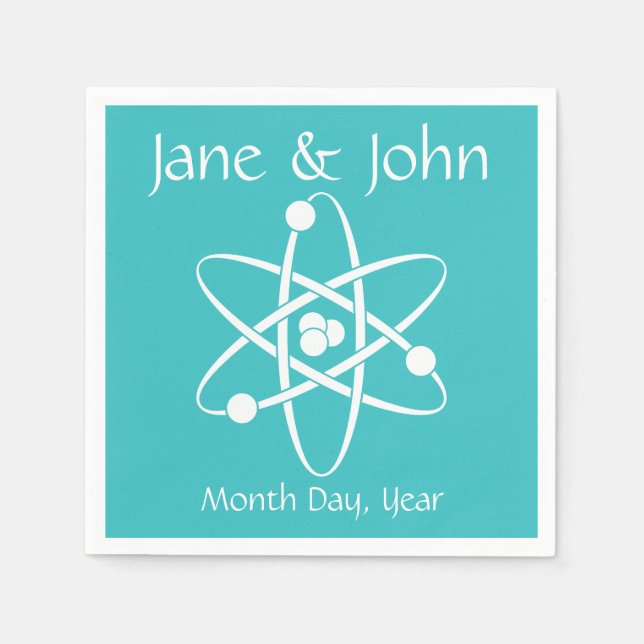 Attraktive Kräfte in Türkis Neapel Serviette (Vorderseite)