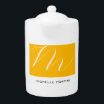 Attraktive Monogram gelb weiß Moderne Schlicht<br><div class="desc">Glauben Sie,  dass es schwierig ist,  ein Design nach Ihrer eigenen Persönlichkeit und Geschmack zu wählen? Vielleicht erleichtert dieses Design Ihre Arbeit. Schau nochmal,  das ist definitiv das,  was du suchst.</div>