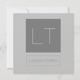 Attraktive Monogramm Grau Schlicht