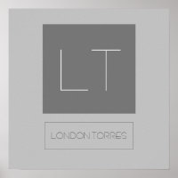 Attraktive Monogramm Grau Schlicht