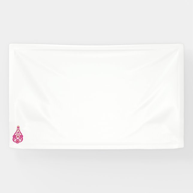 attraktive rosa Illustration Vinyl Banner (Horizontal)