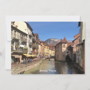 Attraktive Sicht auf den Fluss Annecy, Frankreich  Feiertagskarte
