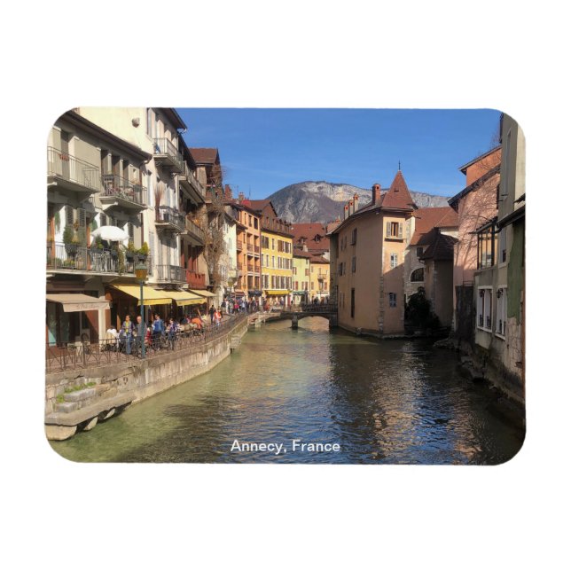 Attraktive Sicht auf den Fluss Annecy, Frankreich  Magnet (Horizontal)
