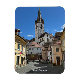 Attraktive Sicht auf Sibiu, Rumänien auf Magnet