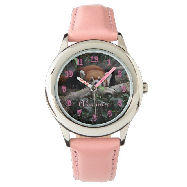 Attraktiver Roter Panda im Zoo Armbanduhr (Vorderseite)
