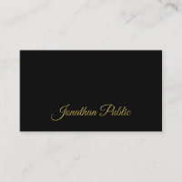 Attraktives Gold-Kalligrafie-Skript Simple Black