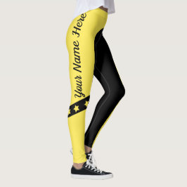 Attraktives Schwarz und Gelb Leggings