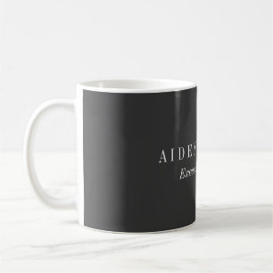 Attraktives Schwarzes Klassisches Minimalistisch Kaffeetasse
