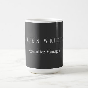 Attraktives Schwarzes Klassisches Minimalistisch Kaffeetasse