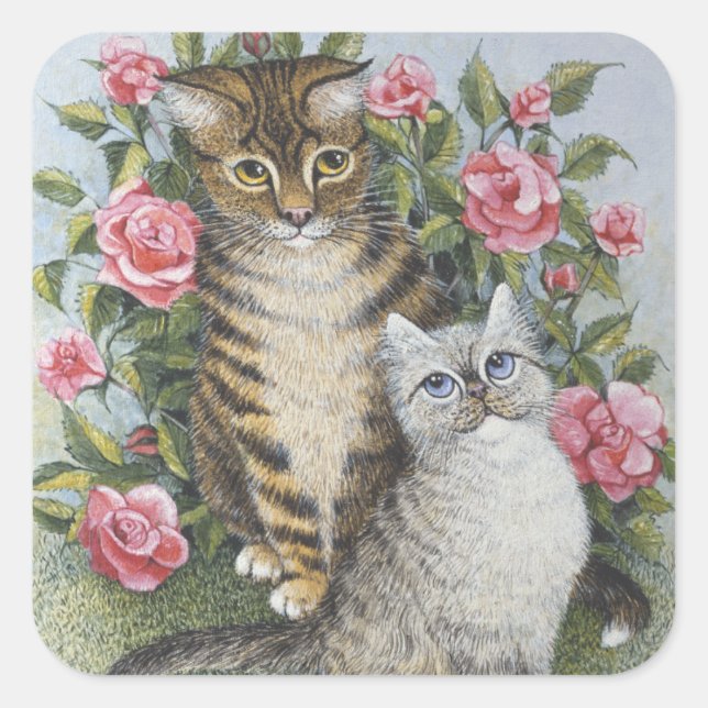 Attraktivität Quadratischer Aufkleber (Vorderseite)