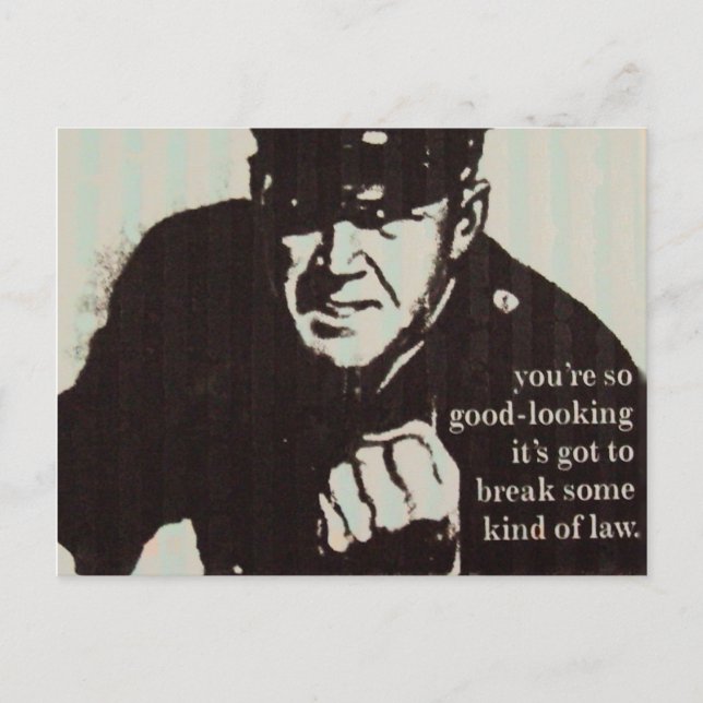 Attraktivitätspolizei Postkarte (Vorderseite)