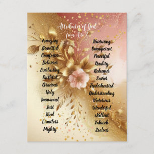 Attribute Gottes von A bis Z Ombre Enclosure Card Begleitkarte