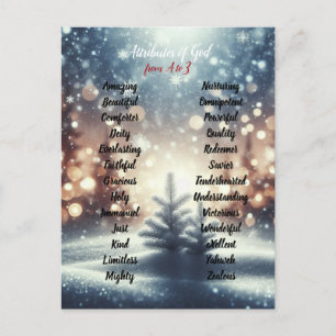 Attribute Gottes Weihnachten Wintertage Postkarte