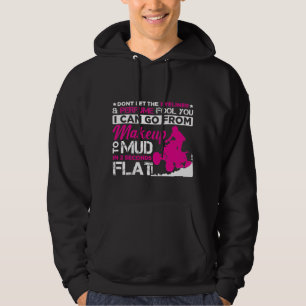 ATV Girl Makeup Offroad-Fahrzeuge Quad Bike Driver Hoodie