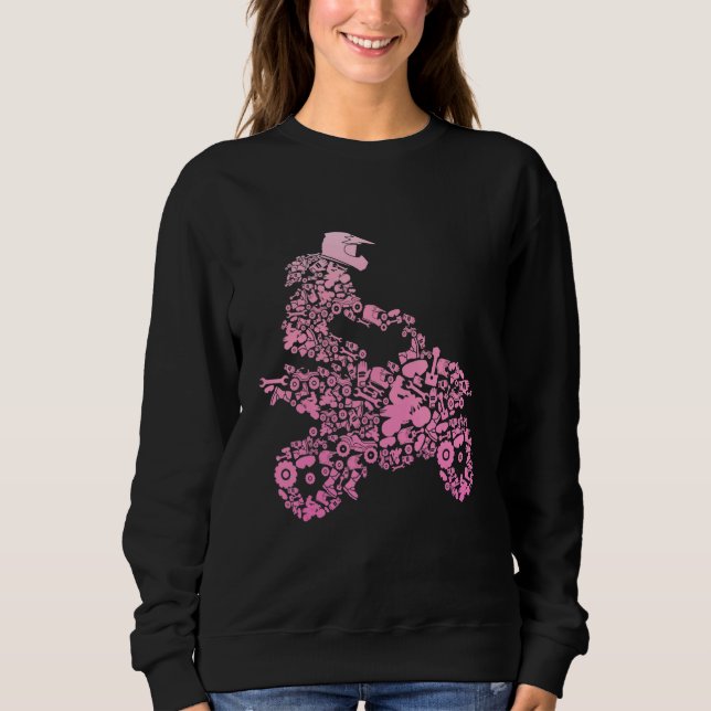 Atv Girl Quad Bike 4 Roller Quad für Frauen Mädche Sweatshirt (Vorderseite)