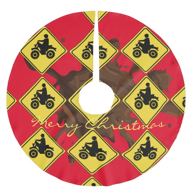 ATV Mudding Sign Thunder_Cove Polyester Weihnachtsbaumdecke (Vorderseite)