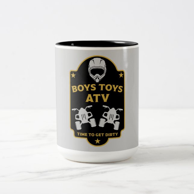 Atv Quad Abenteuer Zweifarbige Tasse (Mittel)