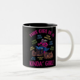 ATV Quad Biking Sprichwort Vier-Rad-Girls lustig A Zweifarbige Tasse