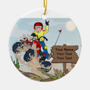 ATV Reiter - Mann Keramikornament