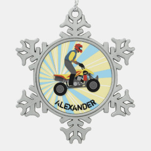 ATV SCHNEEFLOCKEN Zinn-Ornament