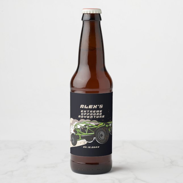ATV UTV Offroad Abenteuer Extreme Sports Car Club Bierflaschenetikett (Vorderseite)