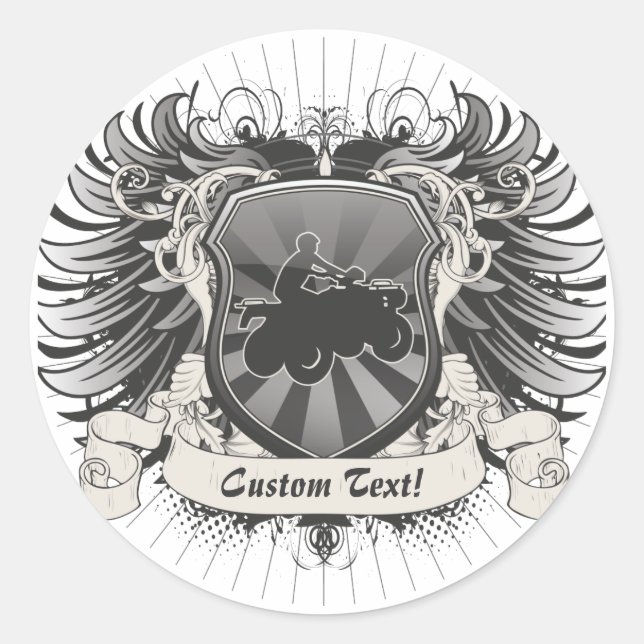 ATV-Wappen Runder Aufkleber (Vorderseite)