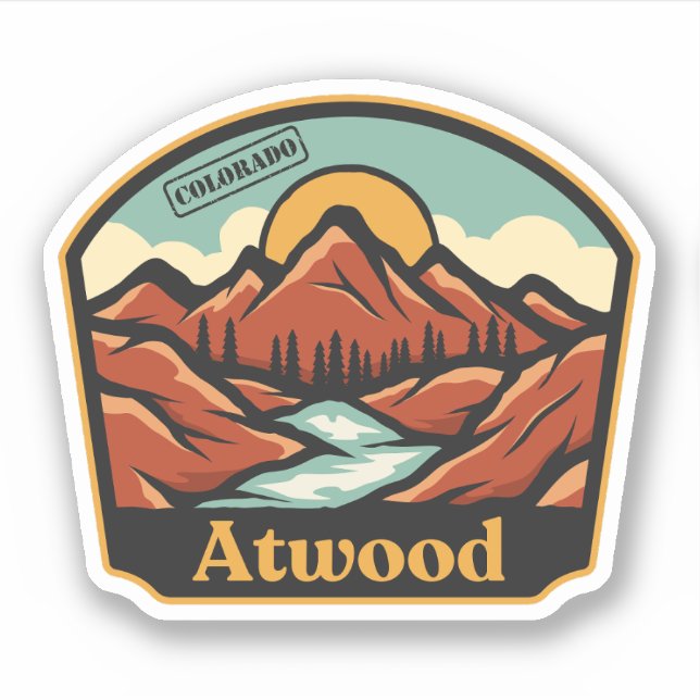 Atwood, Colorado Aufkleber (Vorderseite)