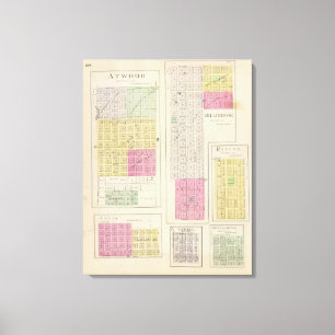 Atwood, Millbrook, Roscoe, Celia, Ludell, Kansas Leinwanddruck